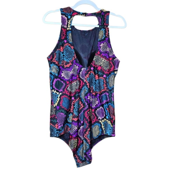 TORRID Snakeskin Shine Print One Piece Swimsuit Size 3x - Picture 4 of 8